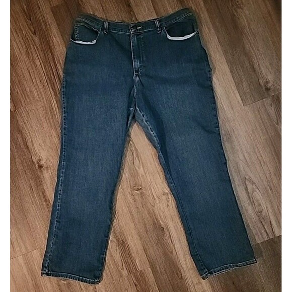 Lee Jeans Womens 14 Short Relaxed Fit Medium Wash Straight - Picture 1 of 7